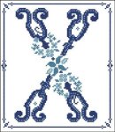 Decorative Blue Alphabet X (image for) Decorative Blue Alphabet X